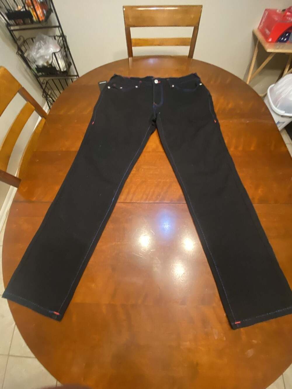 True Religion Geno Relaxed Slim Black Denim Jeans